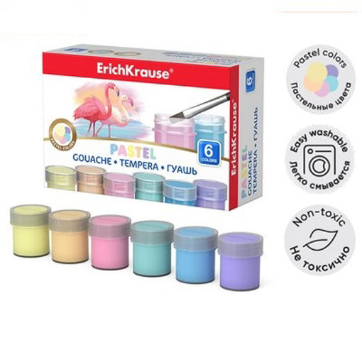 Picture of EK POSTER PAINT 6 PASTEL COLOURS 20ML